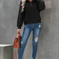 Quarter-Button Collared Sweatshirt