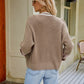Contrast Button Up Dropped Shoulder Cardigan