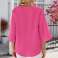 V-Neck Three-Quarter Sleeve Top