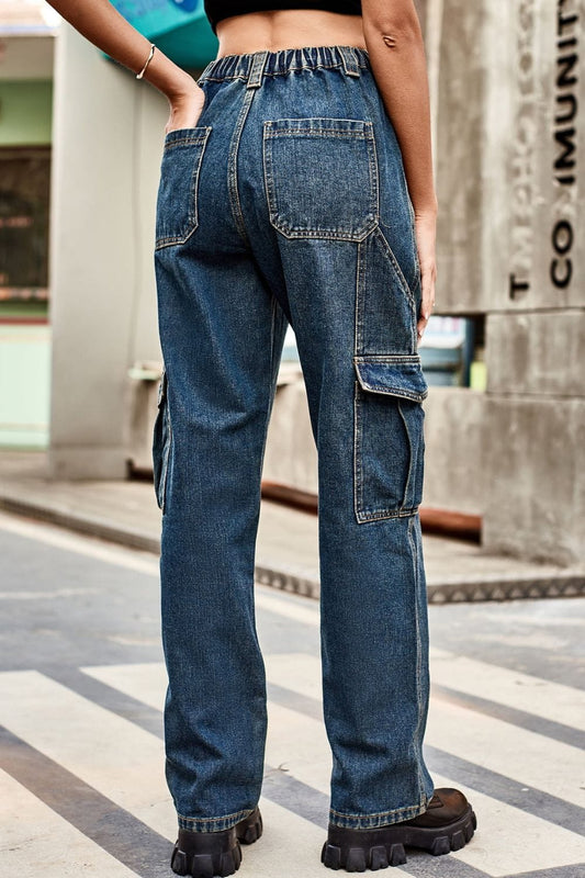 Full Size Loose Fit Long Pants with Pockets