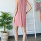 Heimish Full Size Ribbed Johnny Collar Sleeveless Dress