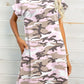 Full Size Scoop Neck Short Sleeve Pocket Mini Dress
