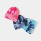 Tie-Dye Cuffed Rib-Knit Beanie Hat