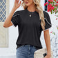 Round Neck Petal Sleeve T-Shirt