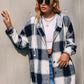 Outer Adventure Plaid Dropped Shoulder Hooded Jacket