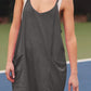 Pocketed Spaghetti Strap Romper