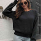 KnittedEmporium Crisscross Surplice Neck Long Sleeve Sweater