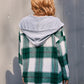 Outer Adventure Plaid Dropped Shoulder Hooded Jacket