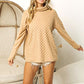 BiBi Checkered Round Neck Thumbhole Long Sleeve Top - Brand BiBi