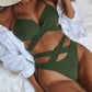 Crisscross Halter Neck Bikini Set