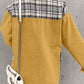 Plaid Button Up Dropped Shoulder Jacket