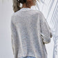 Women's Button-Down Drop Shoulder Rib-Knit Cardigan
