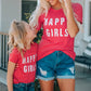 GIRLS YOUTH Letter Graphic Short Sleeve T-Shirt SZ 6Y-13Y