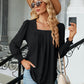 Full Size Square Neck Puff Sleeve Blouse