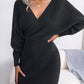 Delilah Rib-Knit Dolman Sleeve Sweater Dress