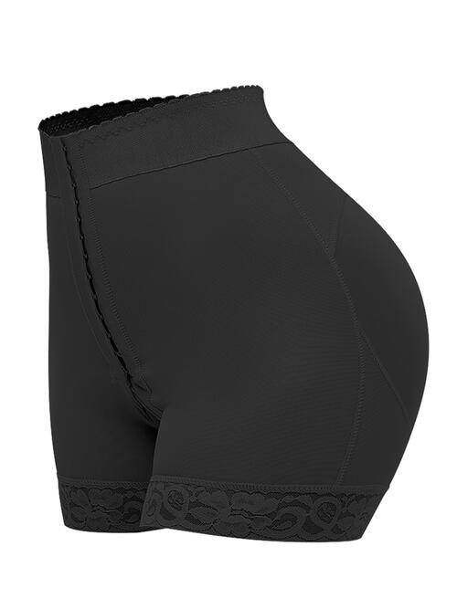 Full Size Lace Detail Hook-and-Eye Shaping Shorts Shapewear