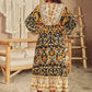 V-Neck Smocked Balloon Sleeve Dress