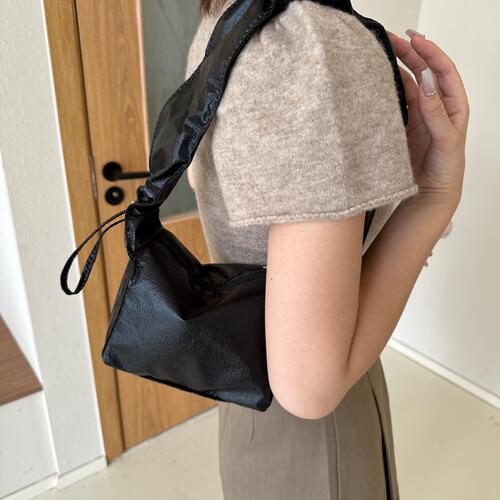 Signature Keepsake Bags PU Leather Drawstring Shoulder Bag