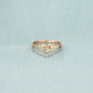 Knotted Heart Shape Inlaid Zircon Ring
