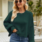 Round Neck Lantern Sleeve Sweater