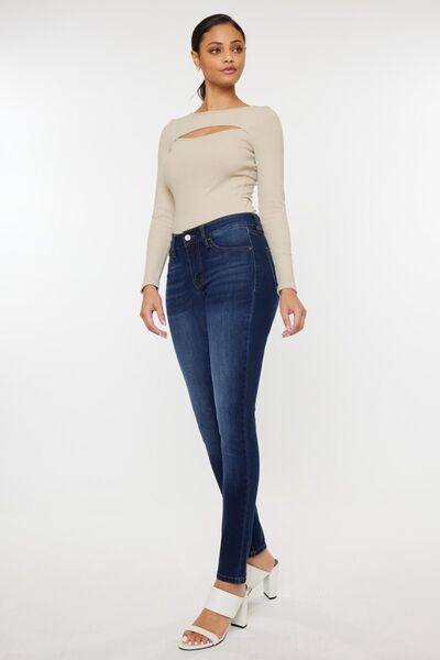 Kancan Mid Rise Gradient Skinny Jeans *
