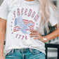 Women's Full Size FREEDOM 1776 Graphic Tee