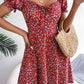 Ditsy Floral Drawstring A-Line Dress
