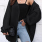 Open Front Dropped Shoulder Longline Cardigan