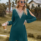 Full Size V-Neck Cutout Sleeve Mini Dress