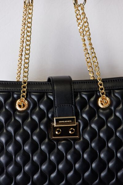 David Jones Quilted PU Leather Handbag *