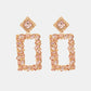 Square Shape Glass Stone Dangle Earrings