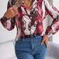 Printed Button Up Long Sleeve Shirt