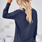 Full Size V-Neck Long Sleeve Blouse