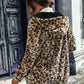 Maya Full Size Leopard Zip-Up Camel Brown Hooded Jacket