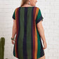 Women's Zabelle Plus Size Striped Short Sleeve Mini Dress