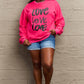 Simply Love Full Size LOVE Round Neck Sweatshirt