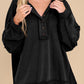 Buttoned Dropped Shoulder Sweatshirt