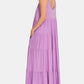 Zenana Frill Tiered V-Neck Maxi Cami Dress - Brand Zenana