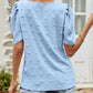 Women's Swiss Dot Short Puff Sleeve Top