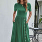 Button Detail Tee Dress with Pockets