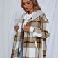 Plaid Hooded Jacket with Pockets