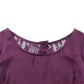 Women's Buttoned Spliced Lace Long Sleeve Mini Dress