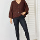 Pocketed Button Up Dropped Shoulder Cardigan