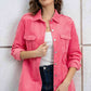 Zoe Red Button Down Collared Jacket