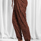 Full Size Leopard Drawstring Pocketed Pants