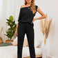 Round Neck Top and Pants Lounge Set