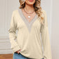 V-Neck Dropped Shoulder T-Shirt