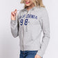 ACTIVE BASIC CALIFORNIA Zip Up Drawstring Long Sleeve Hoodie