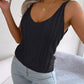 Cable-Knit Scoop Neck Knit Vest