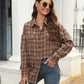 Plaid Button Up Pocketed Shirt